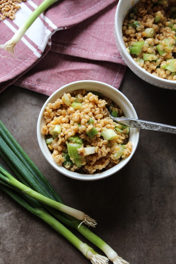 Red Lentil Wheat Berry Salad