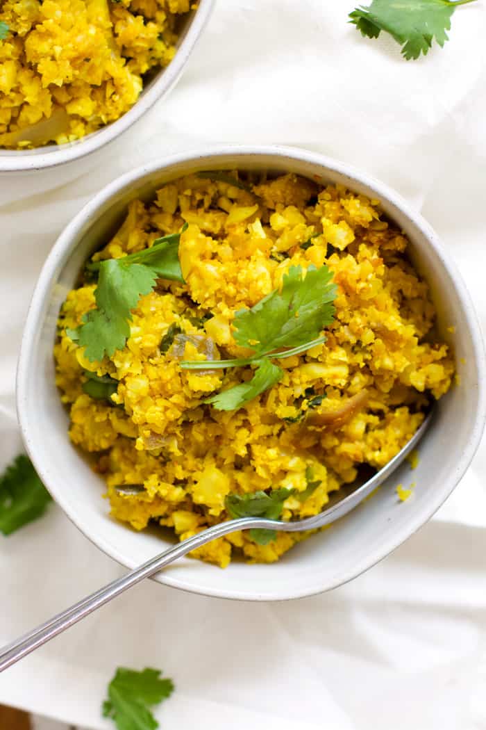 turmeric lemongrass cauliflower rice