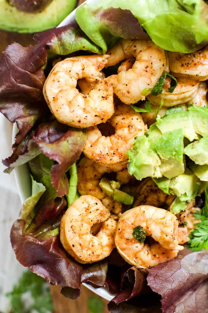 Chili lime shrimp and black beans