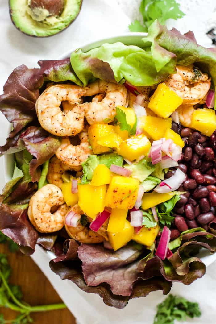 Chili lime shrimp and black beans