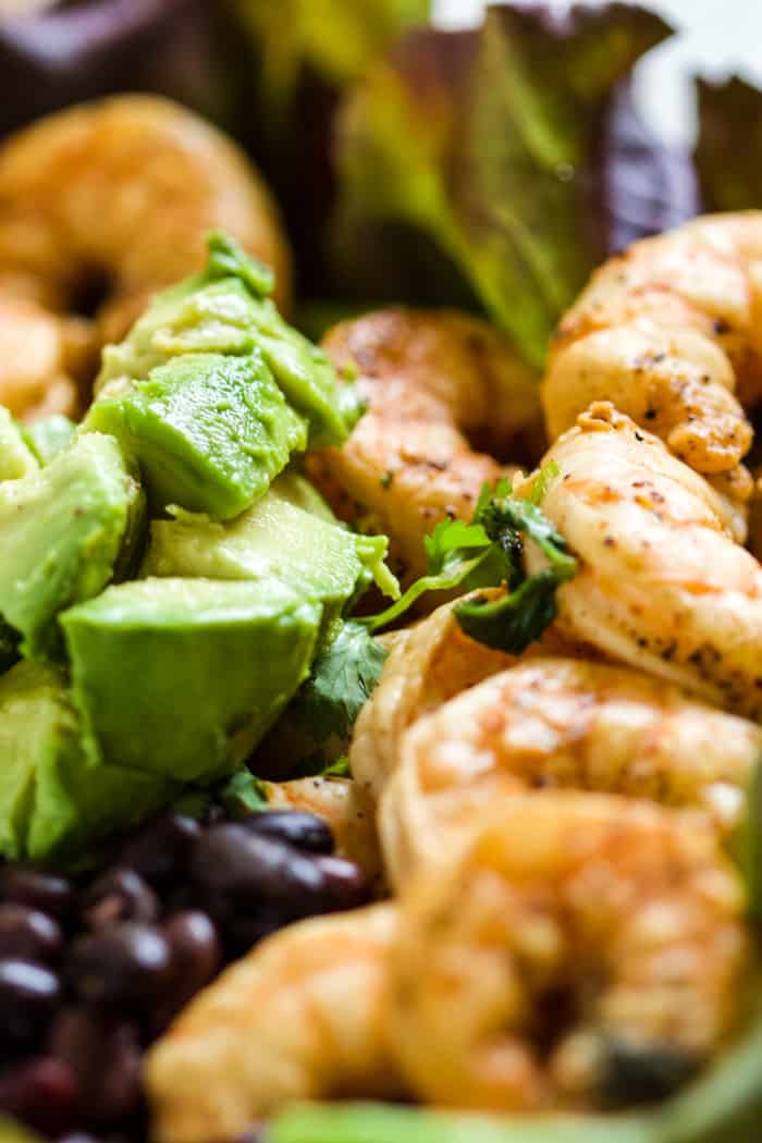 Chili lime shrimp and black beans