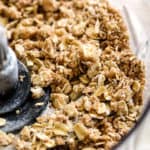 Almond butter topping in food processor