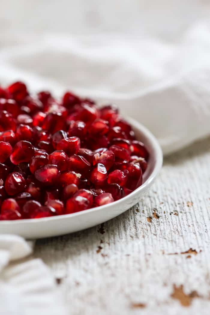 Plate of pomegranate arils