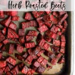 Simple herb roasted beets on sheet pan