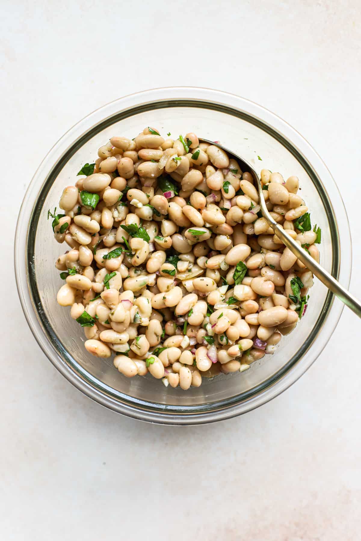 Quick-Marinated White Bean Salad and Feta Lettuce Cups Recipe