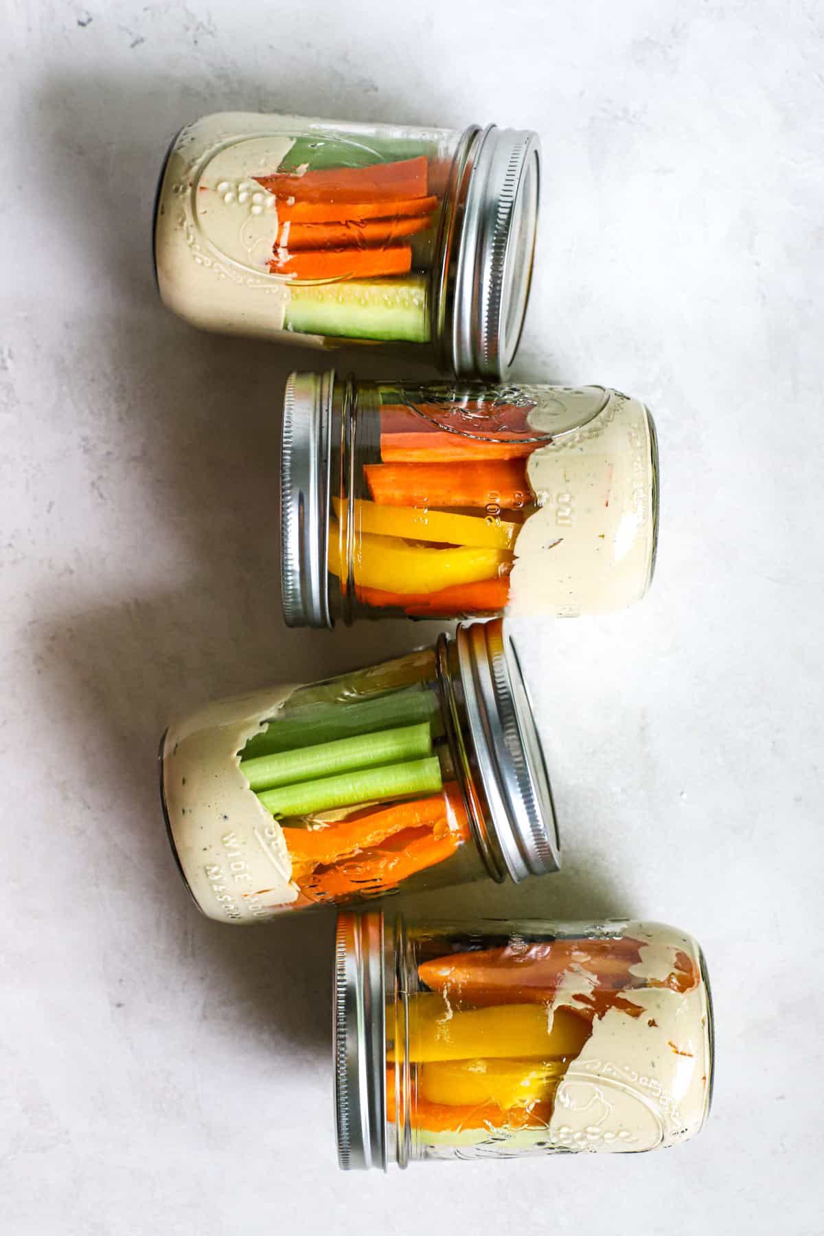 Hummus and Veggie Snack Jars – Roots and Radishes