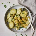 Honey roasted parsnips with a sprinkle of finely chopped cilantro.